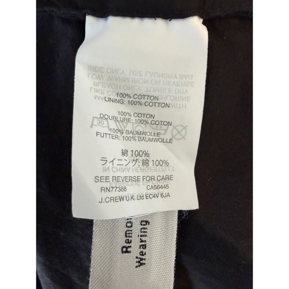 J CREW Women's Black Cotton Eyelet Ruffle Sleeve Dress Size 4 - Picture 7 of 8